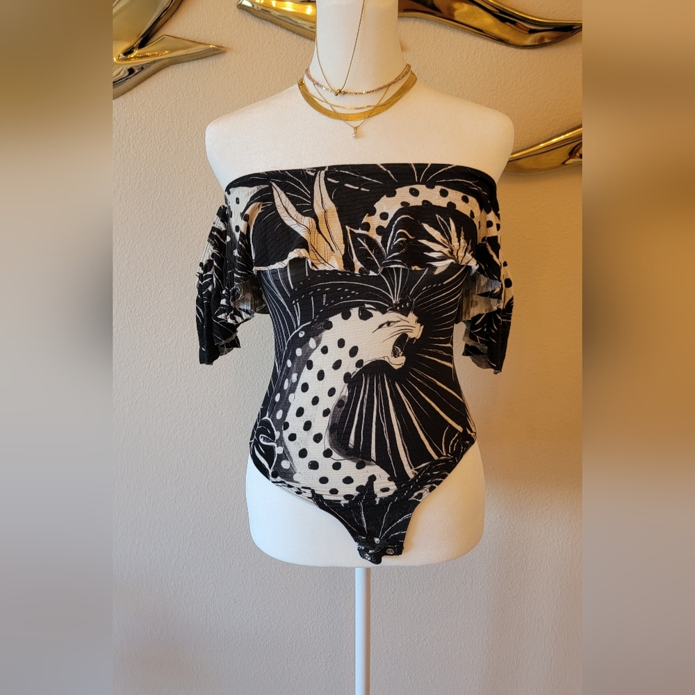 Farm Rio jaguar bodysuit